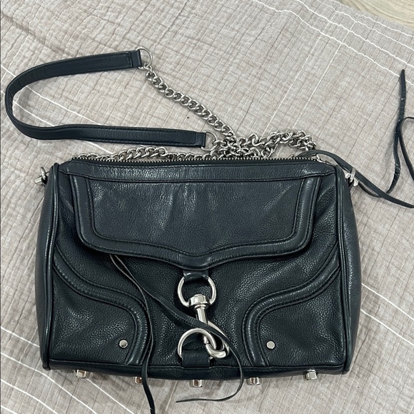 Rebecca Minkoff Black Leather Crossbody Bag - Picture 1 of 5